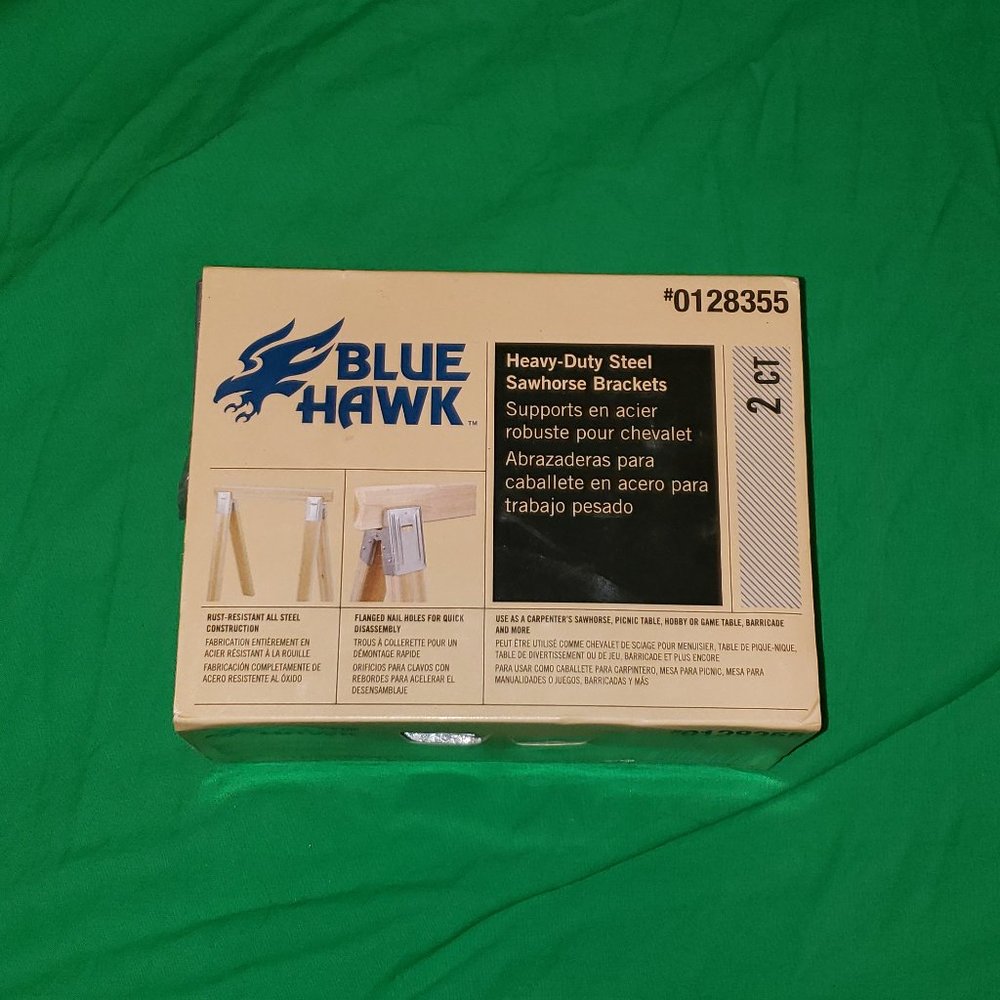 Blue Hawk Heavy-Duty Steel Sawhorse Brackets NWT